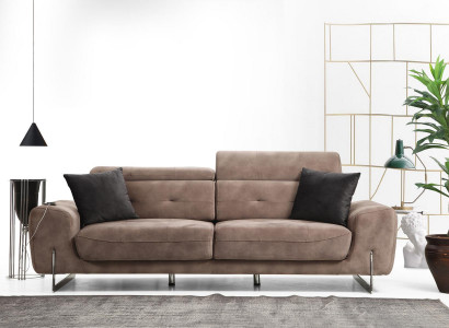Three-seater sofa couch modern design upholstery furniture luxury textile